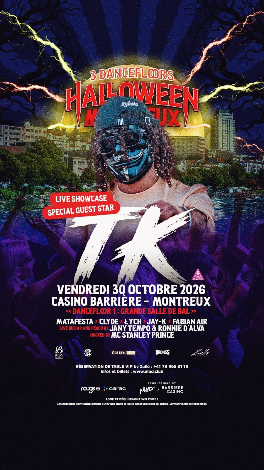 Affiche : TK (Live Showcase) au Halloween Montreux
