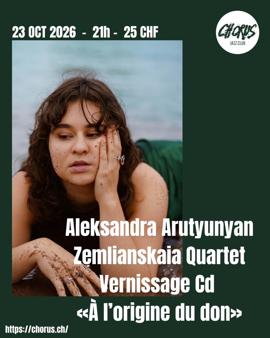 Affiche : Aleksandra Arutyunyan Zemlianskaia Quartet: Vernissage CD « À l'origine du don »