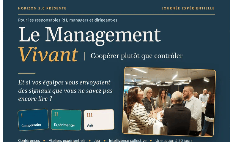 Affiche : Le Management Vivant : coopérer plutôt que contrôler